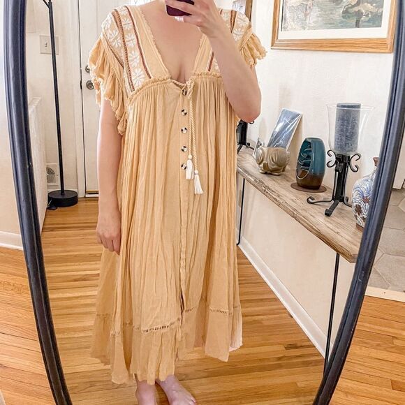 Free People Bali Will Wait For You Midi Dress - Picture 2 of 9